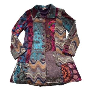 Anu Colorful Wool Coat